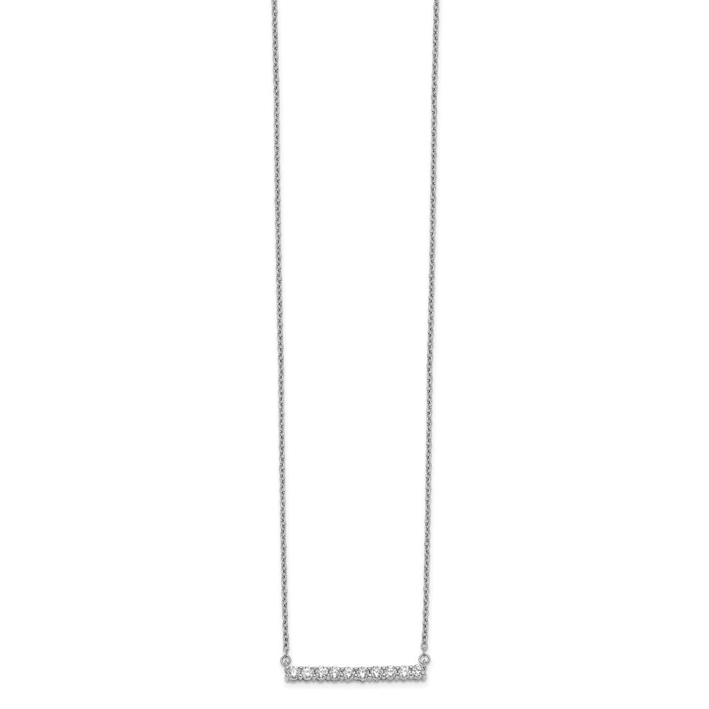 14K Weißgold Echt Diamant Stab 18 Zoll Halskette