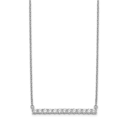 14K Weißgold Echt Diamant Stab 18 Zoll Halskette