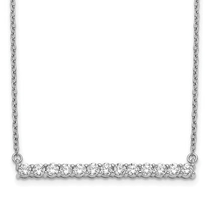 14K Weißgold Echt Diamant Stab 18 Zoll Halskette