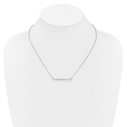 14K Weißgold 3/4 Ct. Im Labor Gezüchtet Diamant Vs/si+ G+ 18 Zoll Stab Halskette