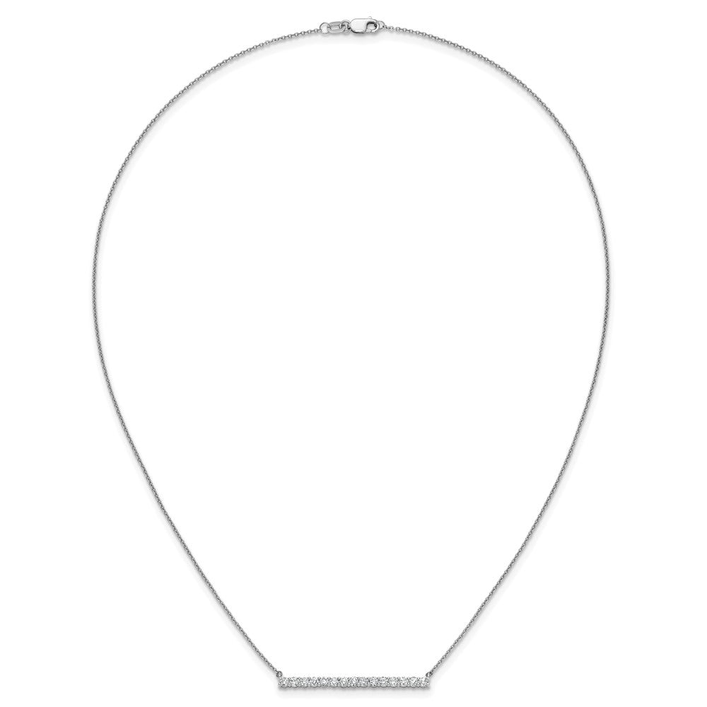 14K Weißgold 3/4 Ct. Im Labor Gezüchtet Diamant Vs/si+ G+ 18 Zoll Stab Halskette