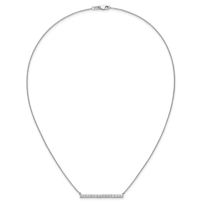 14K Weißgold 3/4 Ct. Im Labor Gezüchtet Diamant Vs/si+ G+ 18 Zoll Stab Halskette