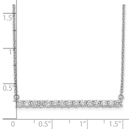 14K Weißgold 3/4 Ct. Im Labor Gezüchtet Diamant Vs/si+ G+ 18 Zoll Stab Halskette