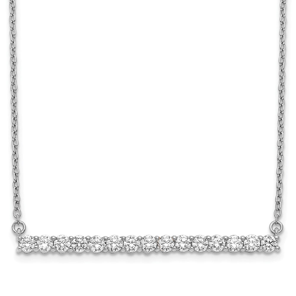 14K Weißgold 3/4 Ct. Im Labor Gezüchtet Diamant Vs/si+ G+ 18 Zoll Stab Halskette