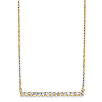 14K Gelbgold 3/4 Ct. Im Labor Gezüchtet Diamant Vs/si+ G+ 18 Zoll Stab Halskette