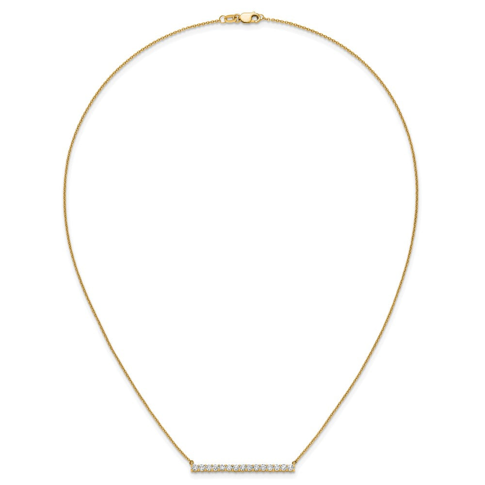 14K Gelbgold 3/4 Ct. Im Labor Gezüchtet Diamant Vs/si+ G+ 18 Zoll Stab Halskette