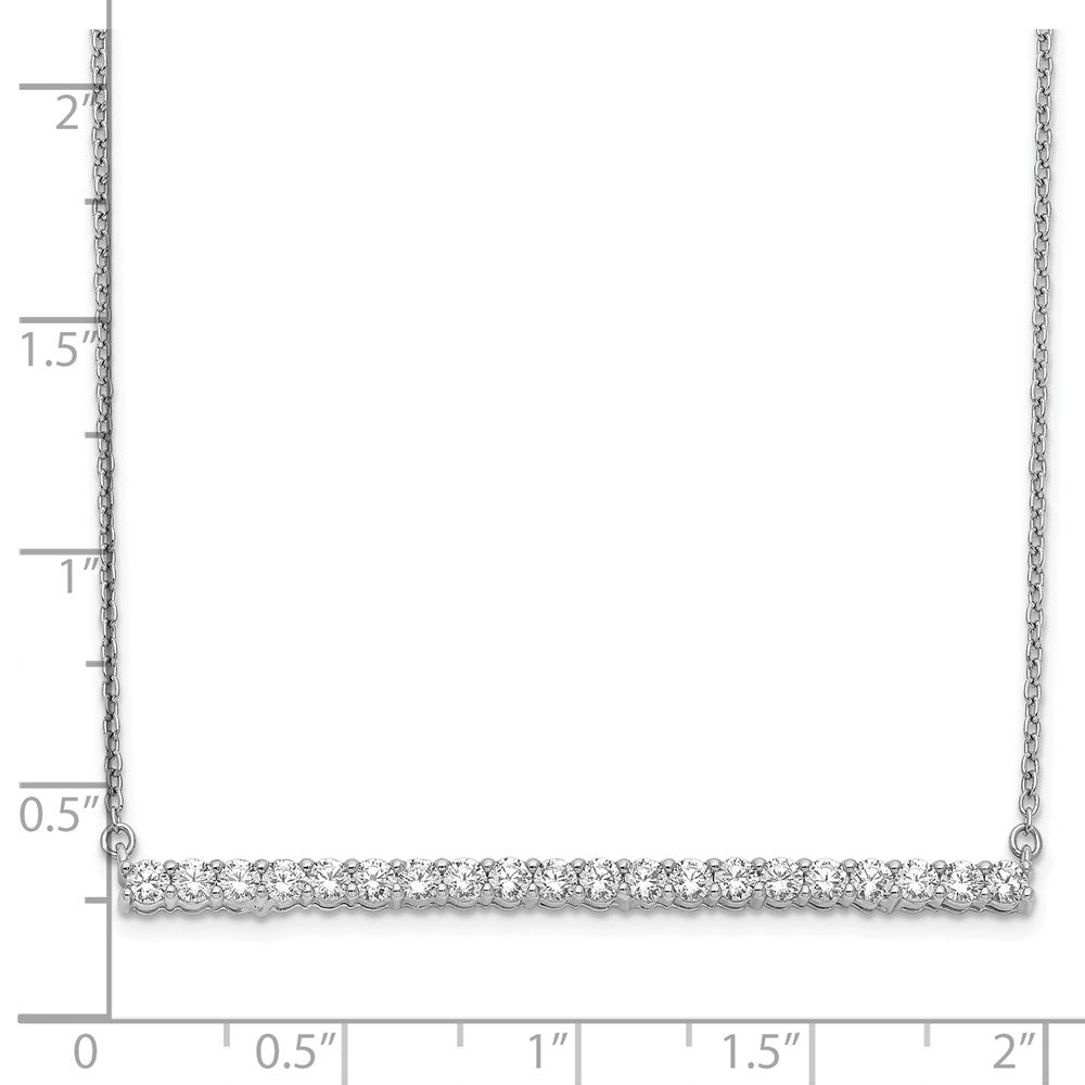 14K Weißgold 1 Ct. Im Labor Gezüchtet Diamant Vs/si+ G+ 18 Zoll Stab Halskette