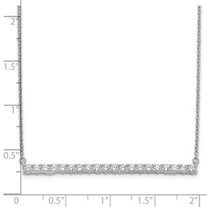 14K Weißgold 1 Ct. Im Labor Gezüchtet Diamant Vs/si+ G+ 18 Zoll Stab Halskette