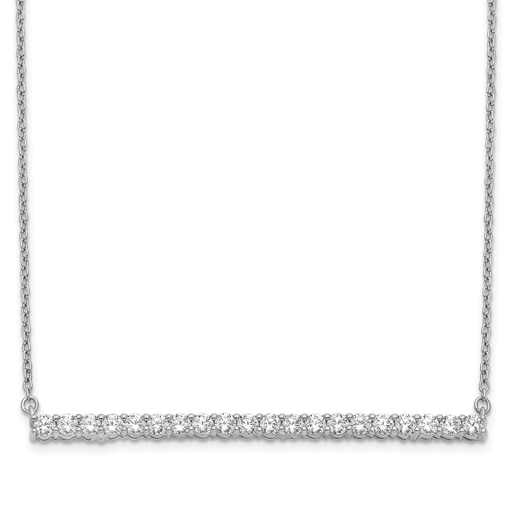 14K Weißgold 1 Ct. Im Labor Gezüchtet Diamant Vs/si+ G+ 18 Zoll Stab Halskette