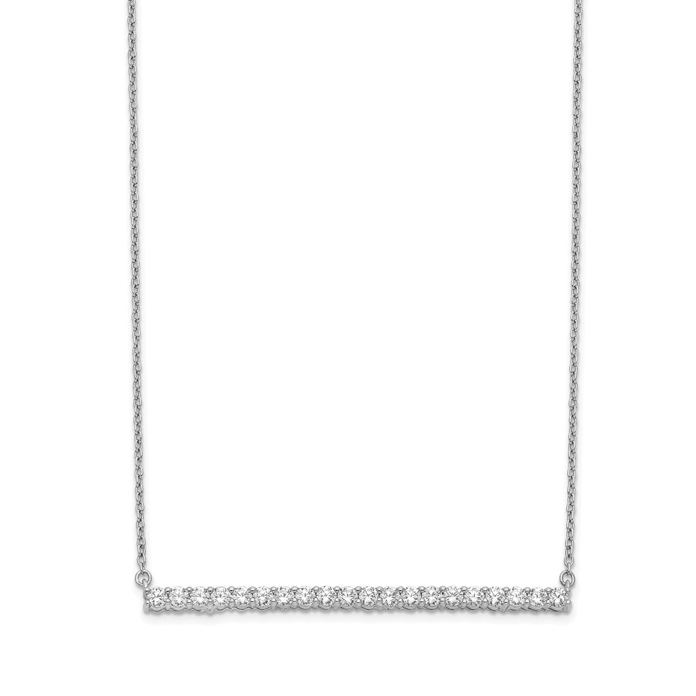 14K Weißgold Echt Diamant Stab 18 Zoll Halskette
