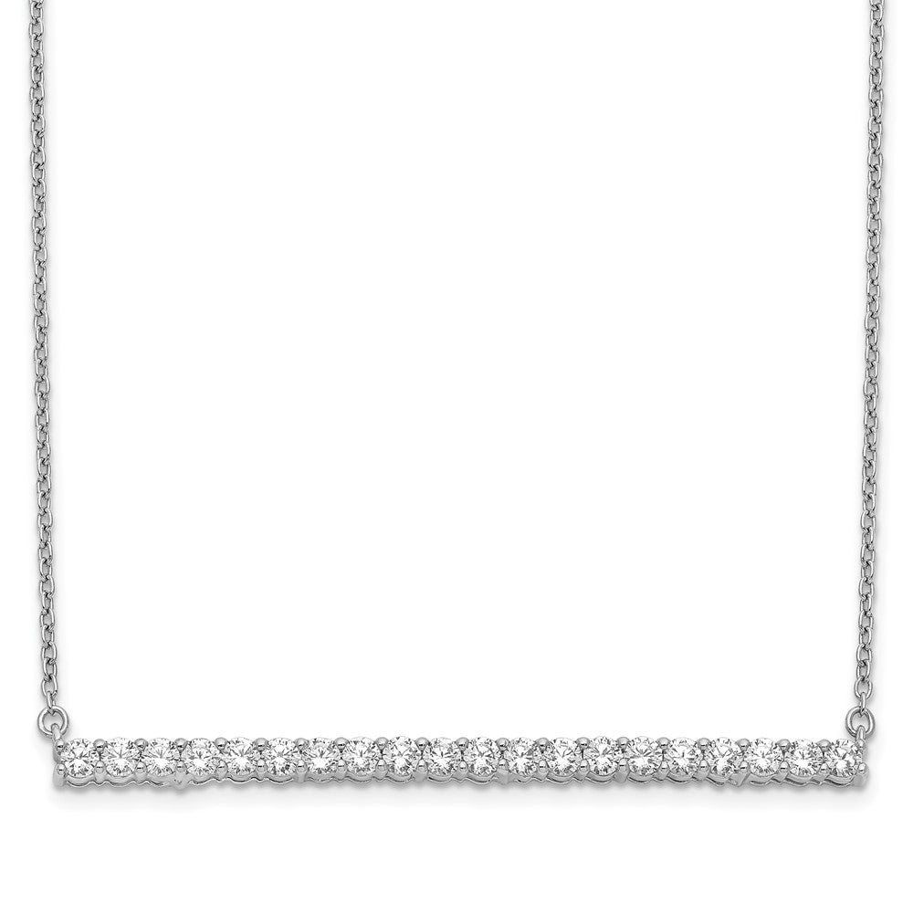 14K Weißgold Echt Diamant Stab 18 Zoll Halskette