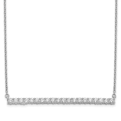 14K Weißgold Echt Diamant Stab 18 Zoll Halskette