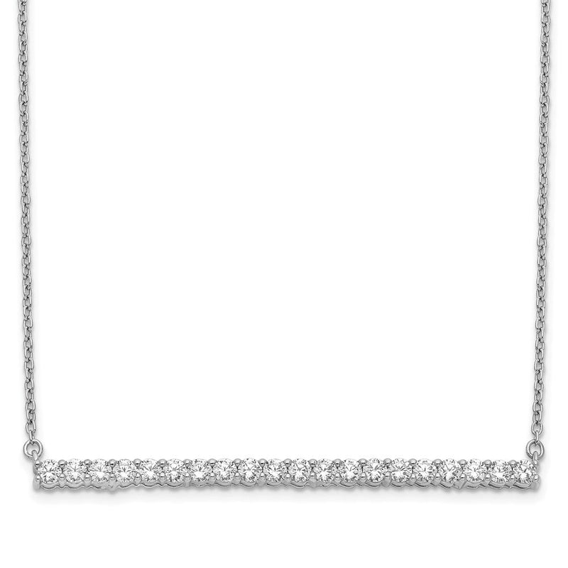 14K Weißgold Echt Diamant Stab 18 Zoll Halskette