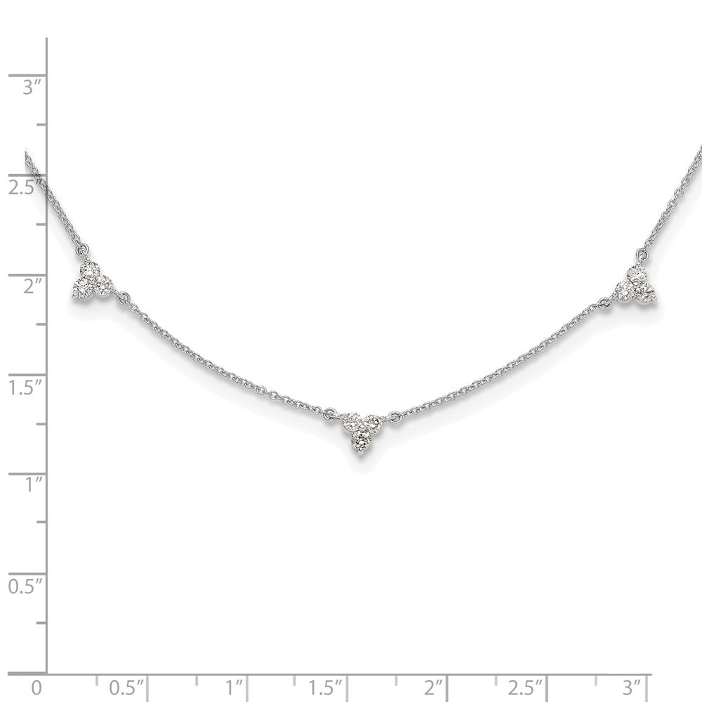 14K Weißgold True Origin 1 Karat Im Labor Gezüchtet Diamant Vs Def Multi Station 18 Zoll Halskette