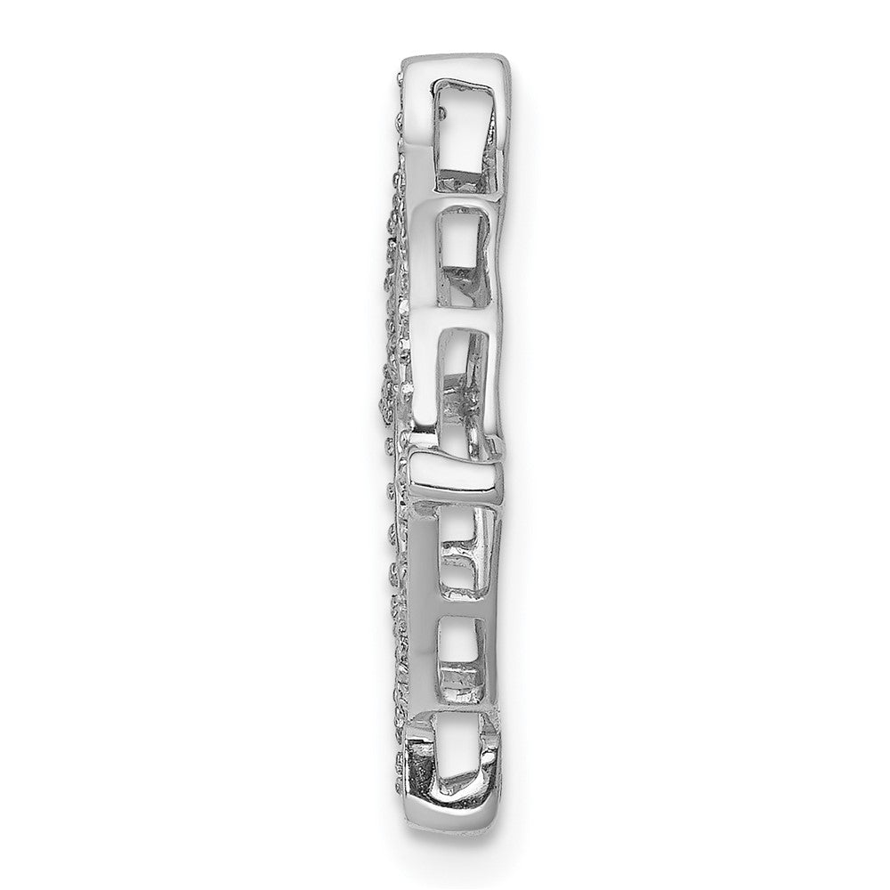 14K Weißgold 1/4ct. Echt Diamant Fantasie Kette Anhänger