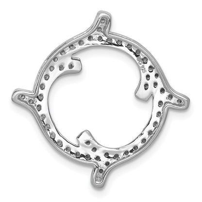 14K Weißgold 1/2ct. Echt Diamant Fantasie Kette Anhänger
