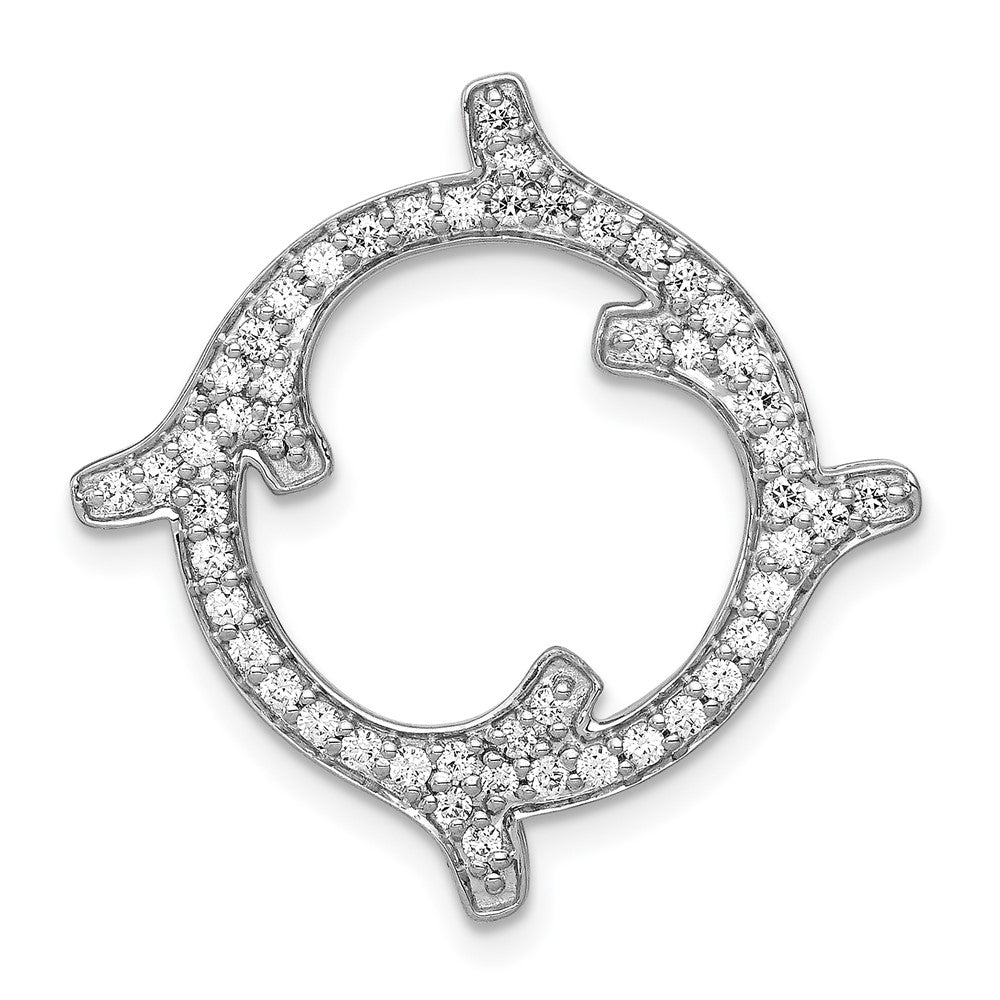 14K Weißgold 1/2ct. Echt Diamant Fantasie Kette Anhänger