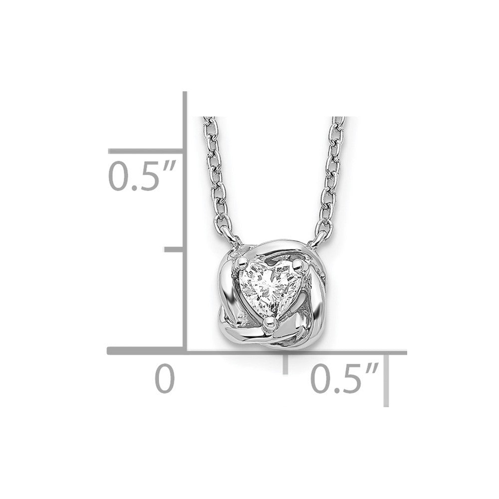 14K Weißgold Im Labor Gezüchtet Diamant Vs/si Fgh Halskette