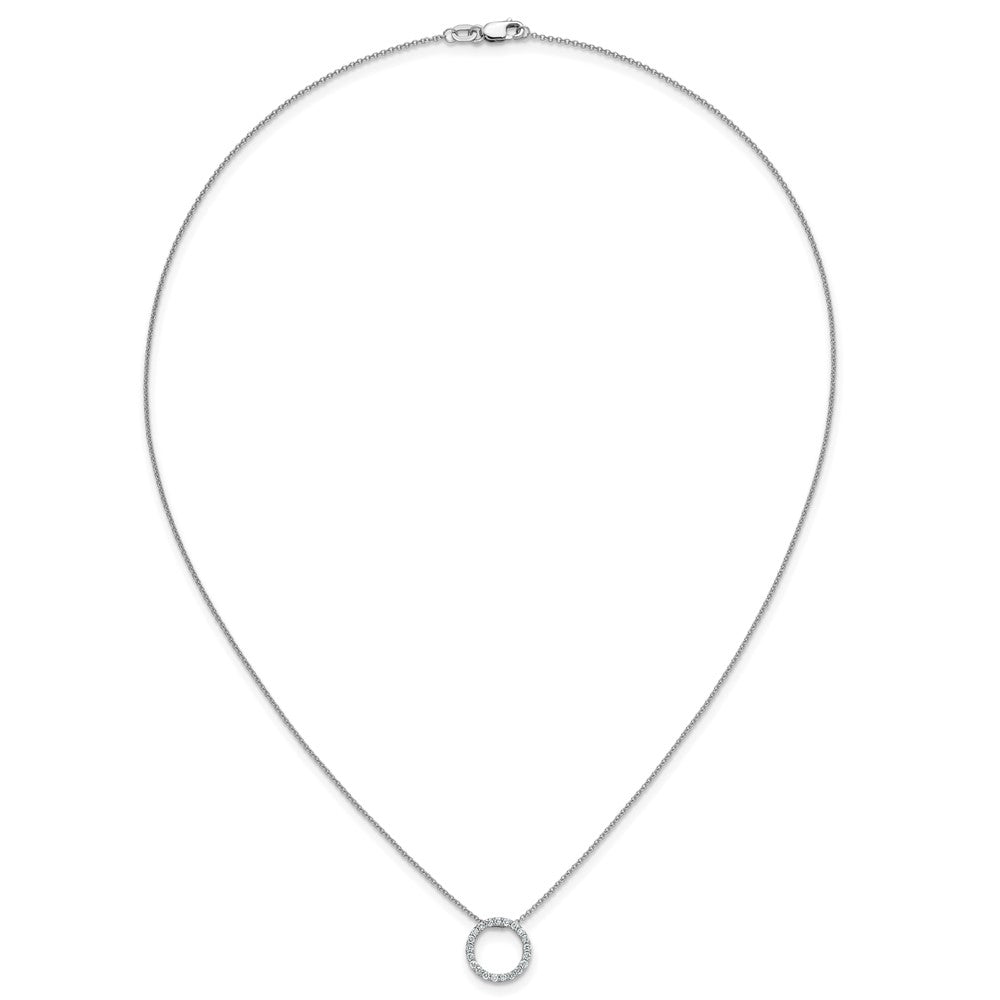 14K Gelbgold 0,25 ct. Laborgezüchteter Diamant VS/SI+ G+ 18 Zoll Runde Anhänger-Halskette