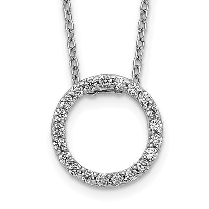 14K Gelbgold 0,25 ct. Laborgezüchteter Diamant VS/SI+ G+ 18 Zoll Runde Anhänger-Halskette