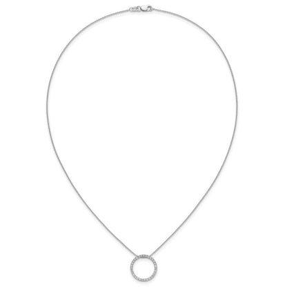 14K Weißgold Anhänger-Halskette mit 0,5 ct. im Labor gezüchteten Diamanten, rund, VS/SI+ G+, 18 Zoll