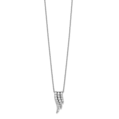 14K Weißgold 0,5 ct. Laborgezüchteter Diamant VS/SI+ G+ 18 Zoll Baumelanhänger-Halskette