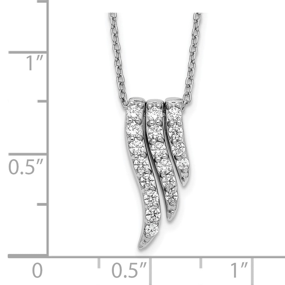 14K Weißgold 0,5 ct. Laborgezüchteter Diamant VS/SI+ G+ 18 Zoll Baumelanhänger-Halskette