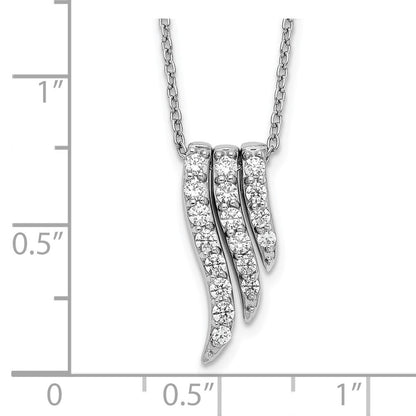 14K Weißgold 0,5 ct. Laborgezüchteter Diamant VS/SI+ G+ 18 Zoll Baumelanhänger-Halskette