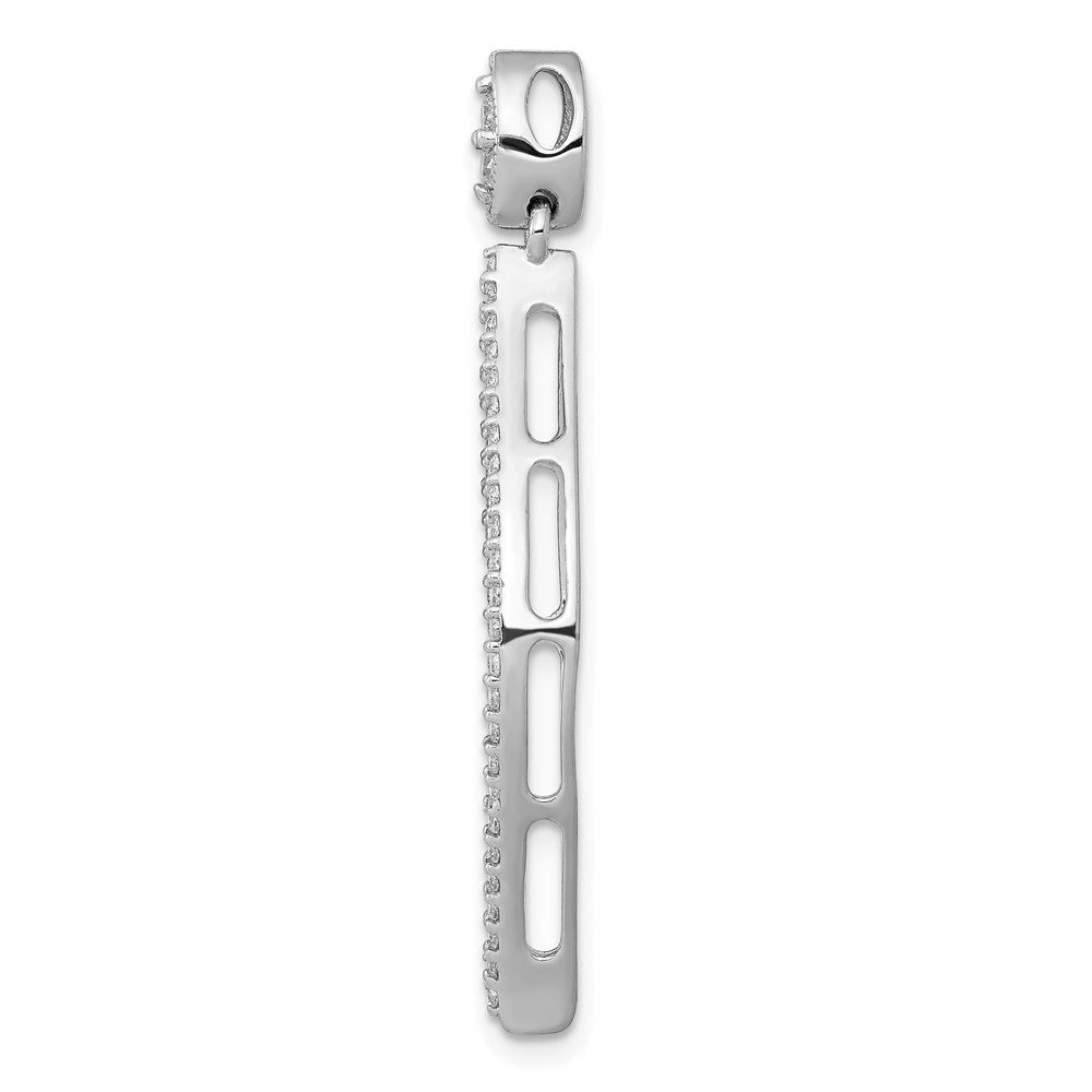 14K Weißgold Anhänger mit 0,5 ct. echtem Diamant