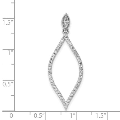 14K Weißgold Anhänger mit 0,5 ct. echtem Diamant