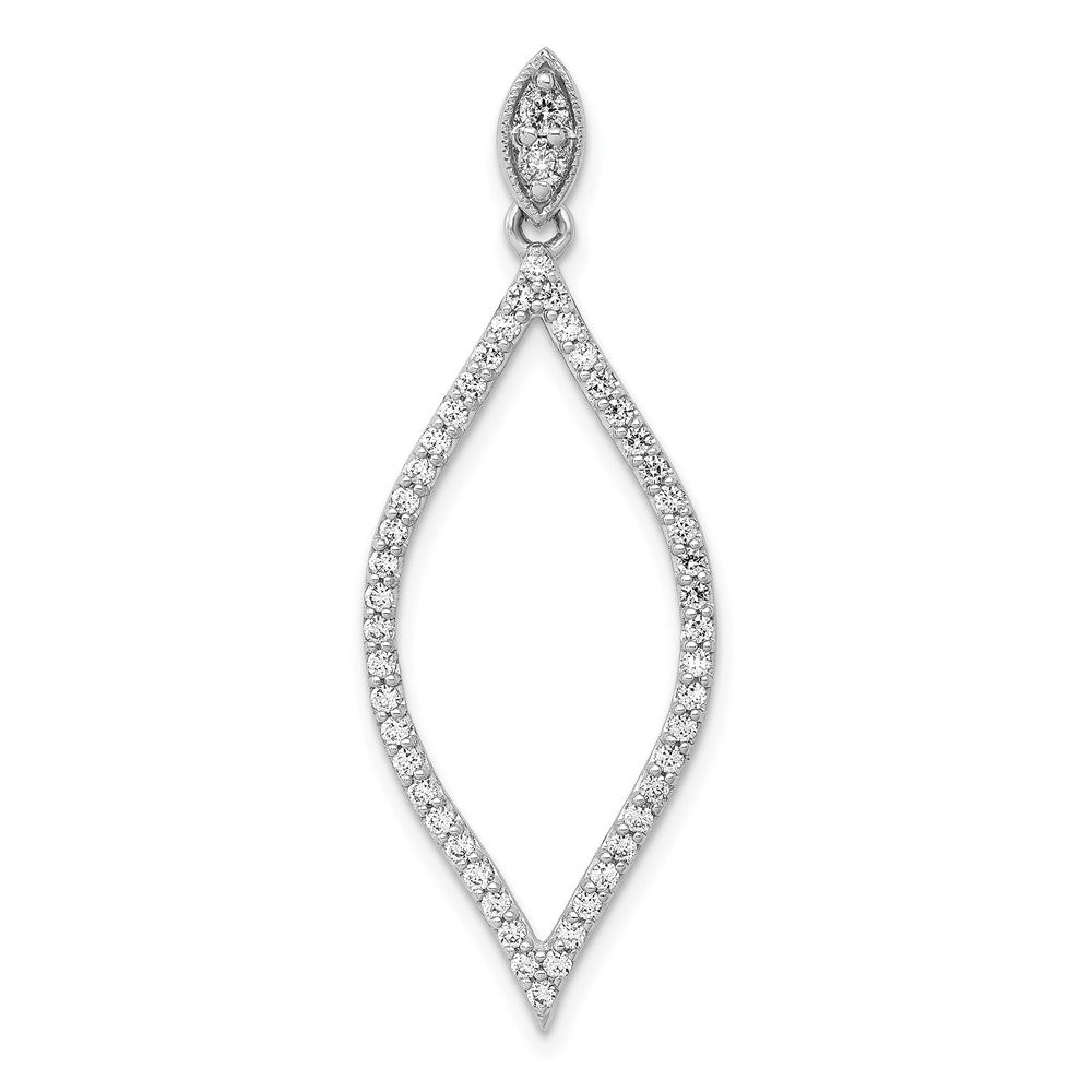 14K Weißgold Anhänger mit 0,5 ct. echtem Diamant