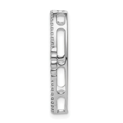 14K Weißgold 1/4ct. Echt Diamant Oval Kette Anhänger