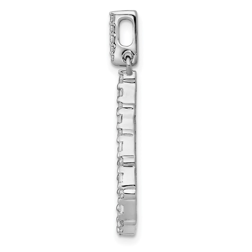 14K Weißgold Diamant-Tropfen-Anhänger, 0,25 ct., echter Diamant