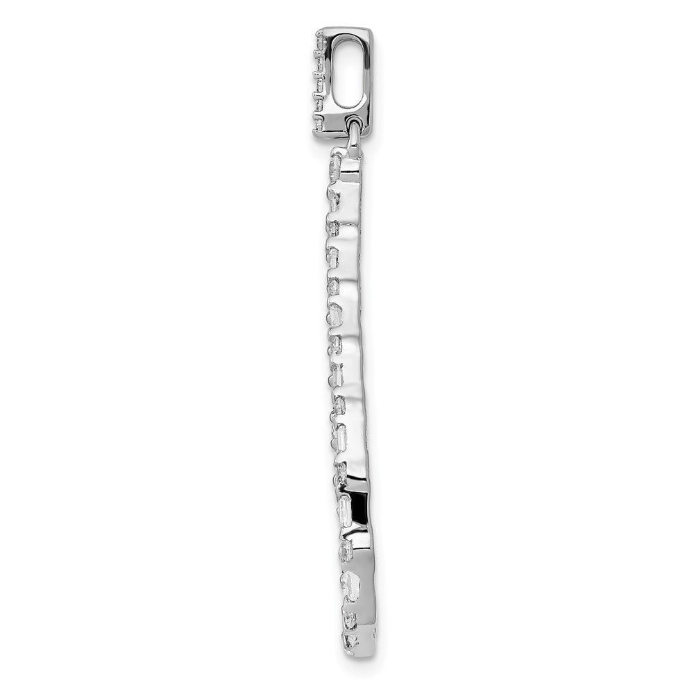 14 K Weißgold Diamant-Tropfen-Anhänger mit 0,5 ct. echten Diamanten