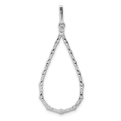 14 K Weißgold Diamant-Tropfen-Anhänger mit 0,5 ct. echten Diamanten