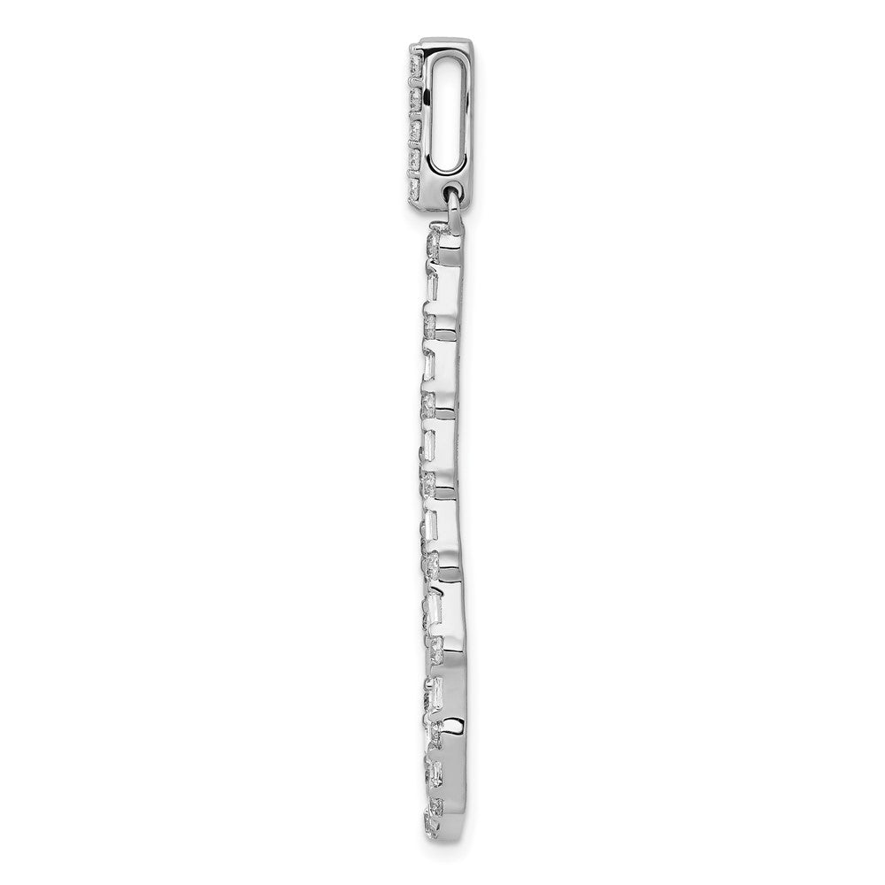 14K Weißgold Diamant-Anhänger Tropfenform 0,75 ct