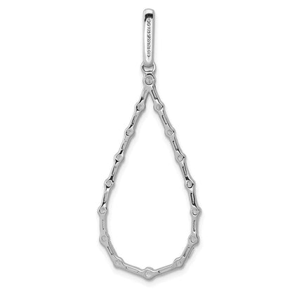 14K Weißgold Diamant-Anhänger Tropfenform 0,75 ct