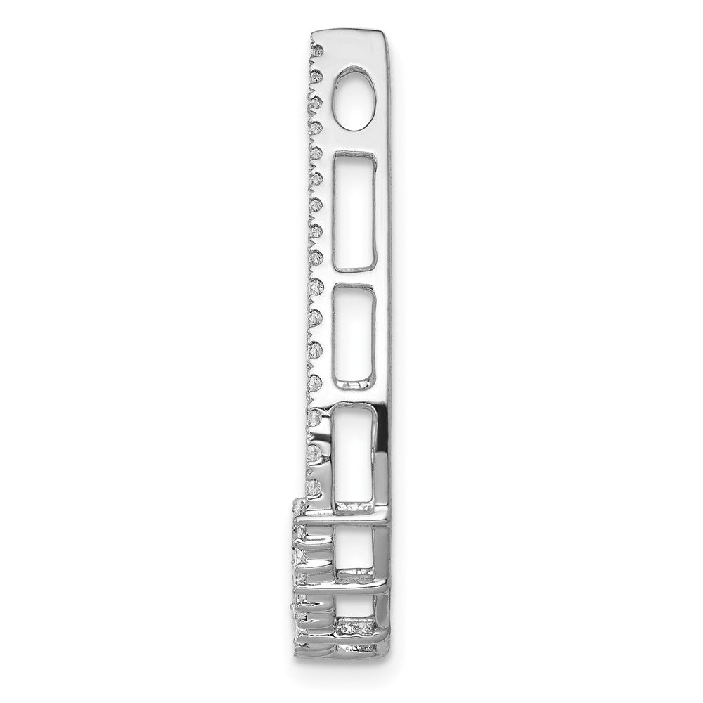 14K Weißgold 1/2ct. Echt Diamant Tropfen Kette Anhänger