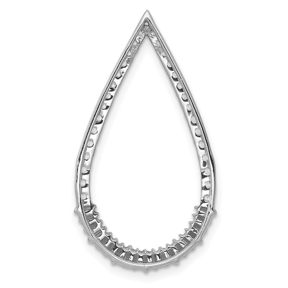 14K Weißgold 1/2ct. Echt Diamant Tropfen Kette Anhänger