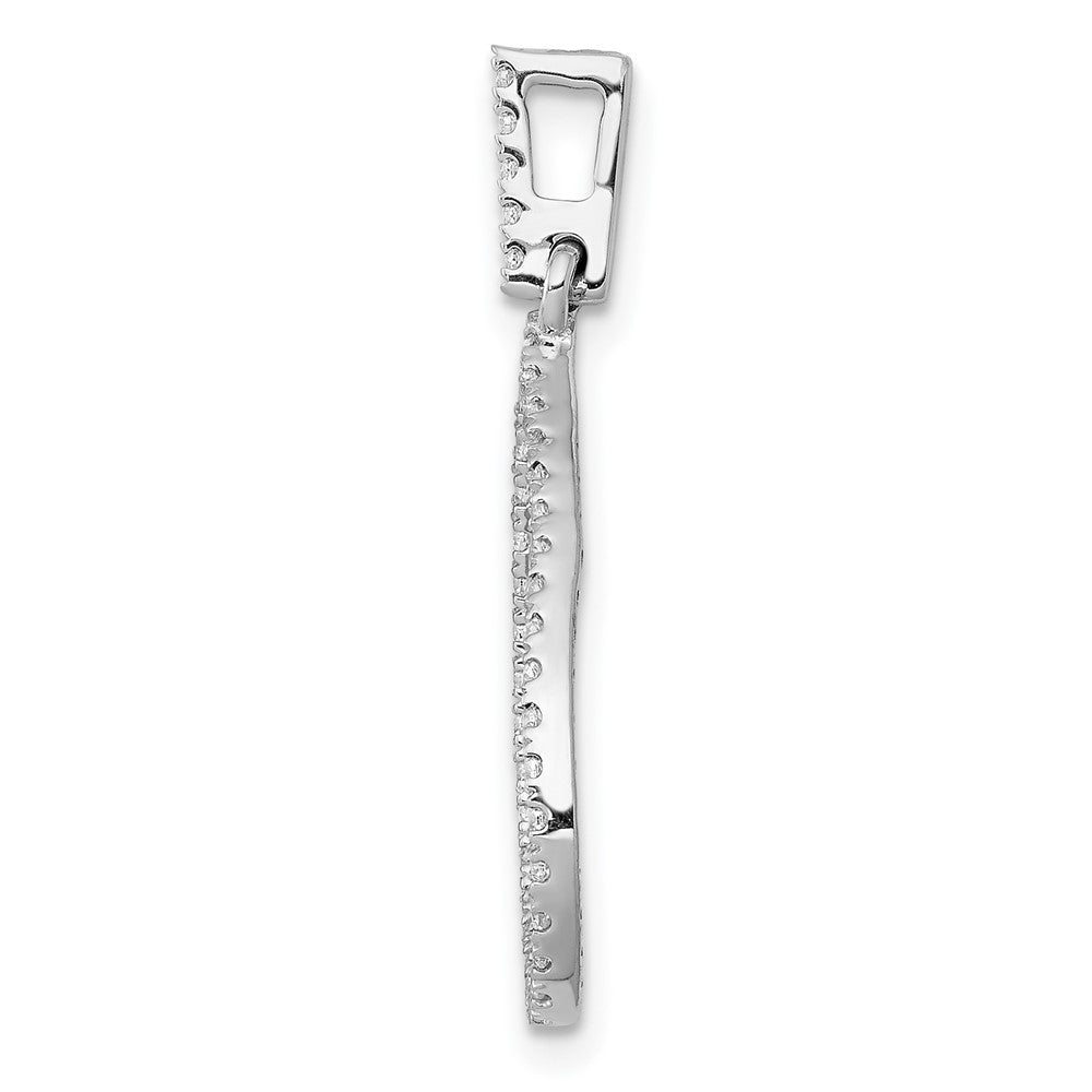 14K Weißgold Diamant-Tropfen-Anhänger mit 0,25 ct. echten Diamanten