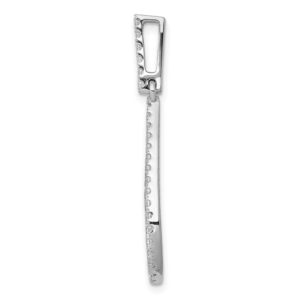 14K Weißgold Anhänger mit tropfenförmigem Dangle, 0,5 ct. im Labor gezüchteter Diamanten, VS/SI+ G+, komplett