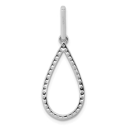 14K Weißgold Tropfen-Anhänger mit 0,5 ct. echtem Diamant