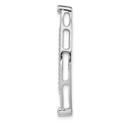 14K Weißgold 1/4ct. Echt Diamant Kette Anhänger