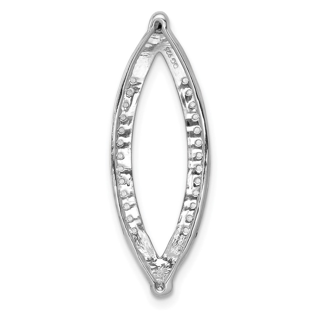 14K Weißgold 1/4ct. Echt Diamant Kette Anhänger