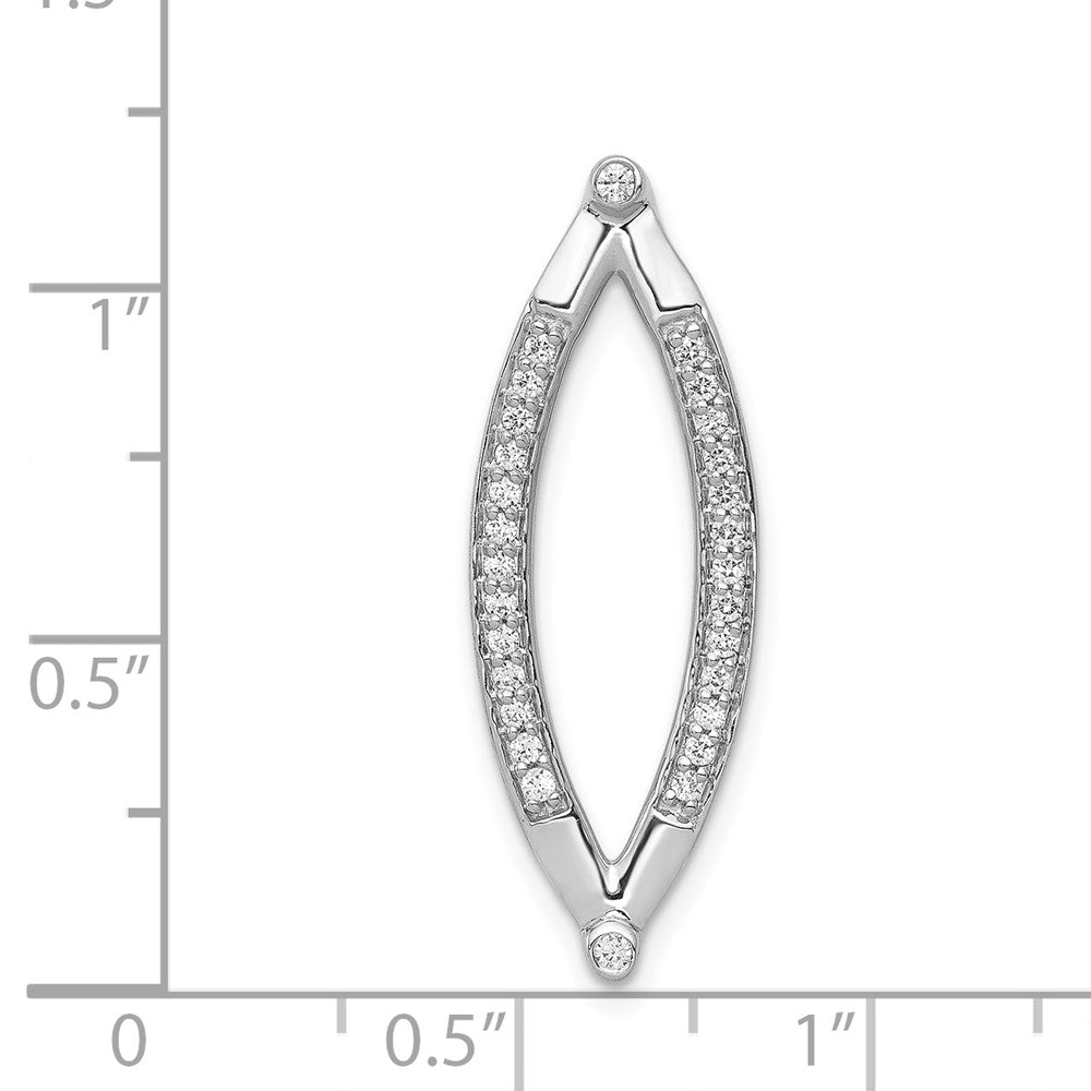 14K Weißgold 1/4ct. Echt Diamant Kette Anhänger