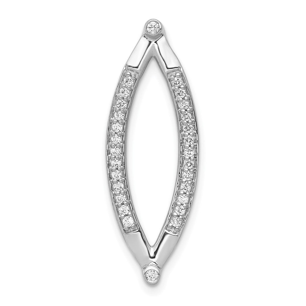 14K Weißgold 1/4ct. Echt Diamant Kette Anhänger