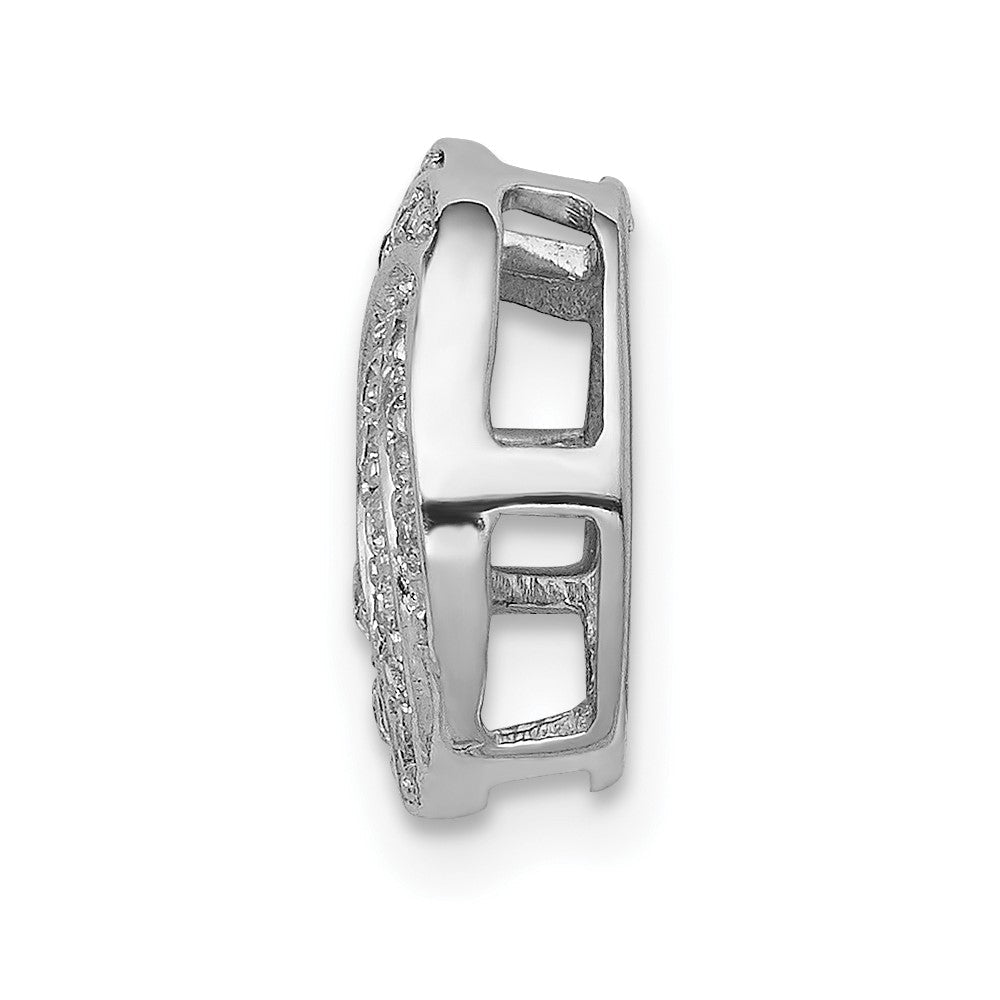 14K Weißgold 1/4ct. Echt Diamant Liebe Knoten Kette Anhänger