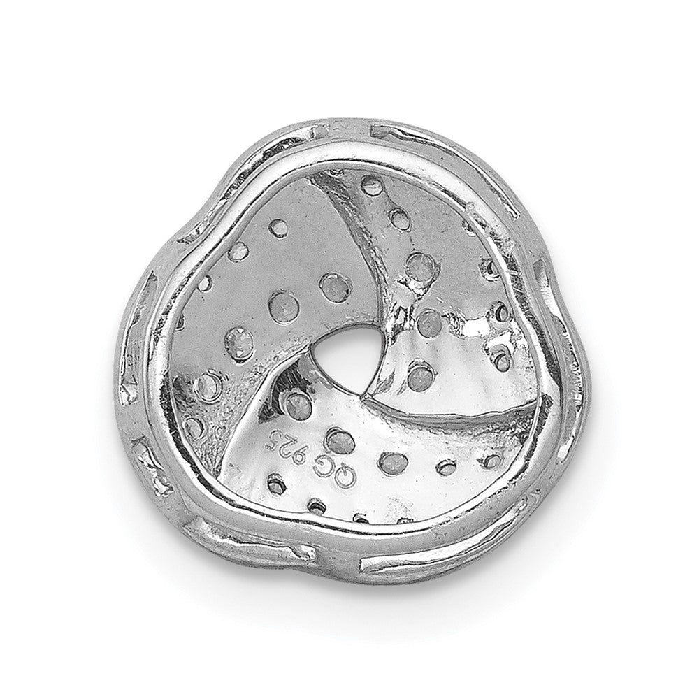 14K Weißgold 1/4ct. Echt Diamant Liebe Knoten Kette Anhänger