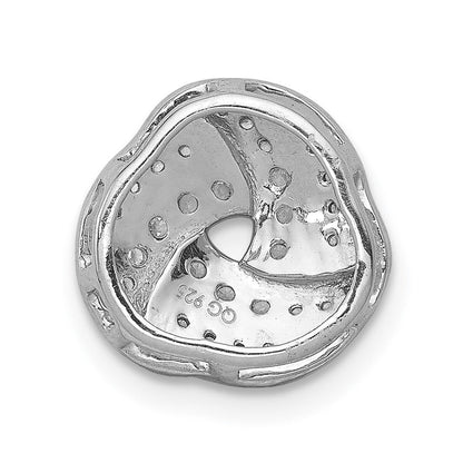 14K Weißgold 1/4ct. Echt Diamant Liebe Knoten Kette Anhänger