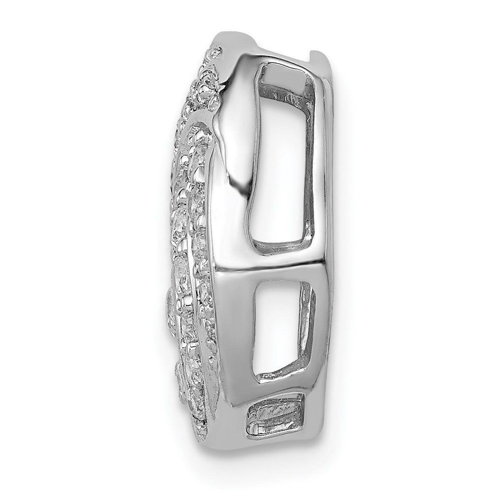 14K Weißgold 1/2ct. Echt Diamant Liebe Knoten Kette Anhänger